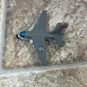 Military Airplane Toy Gray Fighter Jet Collectible 1986 LGT 1
